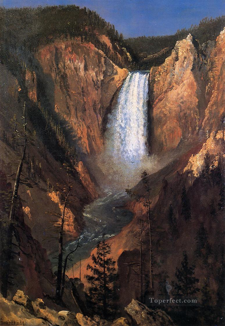 Cataratas inferiores de Yellowstone Paisaje de Albert Bierstadt Pintura al óleo